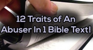 YouTube: 12 Traits of An Abuser In 1 Bible Text!